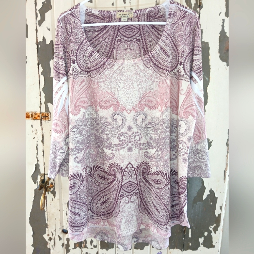 XL One World Embellished Tunic